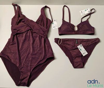 a close up of a bathing suit and panties on a table