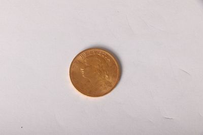 an image of a gold coin on a white surface