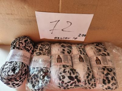 Lot de 200 écharpes Mandoline, motif léopard noir et blanc, …