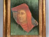 portrait of a man in a red hat and red scarf