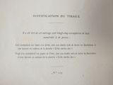 an old book with a black and white image on it