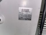 a close up of a metal object with a label on it