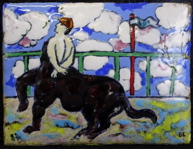 Bernard LACHANIETTE (né en 1949) « Le cavalier ». Email.  Daté 19...