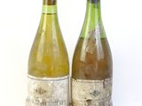 deux bouteilles de vin posées l'une à côté de l'autre sur une surface blanche