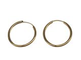 une paire de boucles d'oreilles en or sur fond blanc