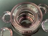 a close up view of a glass jar with a lid