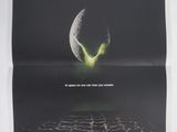 an alien movie poster on a white background with a black background