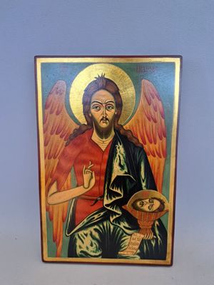 Ecole bulgare XXe, icône Saint Jean-Baptiste