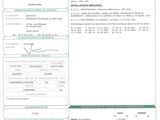 a green and white document with a picture of a person on it