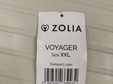 a picture of a white luggage tag on a white suitcase