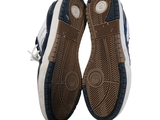 a close up of a pair of shoes on a white background