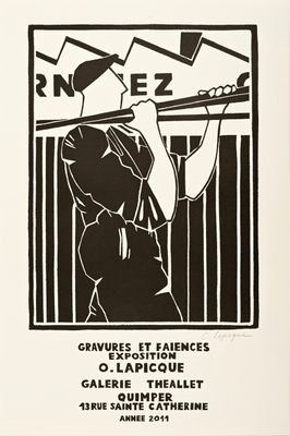 une image représentant une affiche en noir et blanc sur laquelle figure une femme tenant un marteau