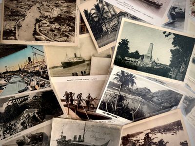 beaucoup de vieilles photos de bateaux sur la plage