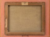 an old picture frame with a picture of a cat in it