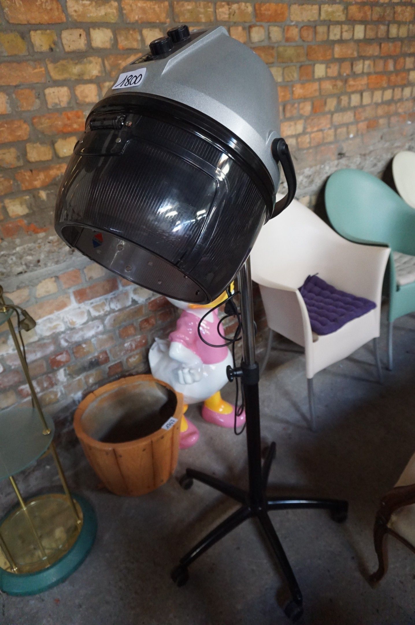 BRIO - casque de séchage professionnel vintage sur pied, en …