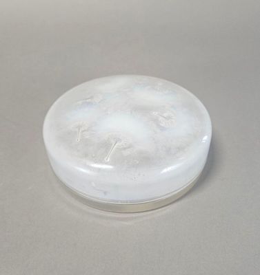 a picture of a white object on a table