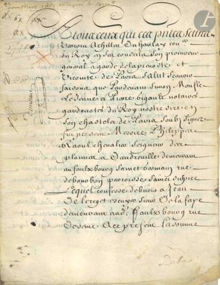 CHARENTE. 15 pièces et actes, 1667-1698 ; parchemin et papie…