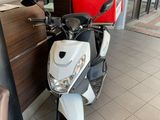 a motorcycle that is parked in the lobby of a restaurant
