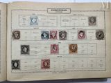 an open book with a bunch of different stamps on it