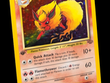 gros plan d'une carte pokemon sur fond noir