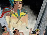 an image of a picture of a cartoon of a woman holding a sword