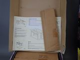 a cardboard box that has a book in it