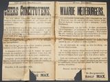an old newspaper with a piece of paper on top of it
