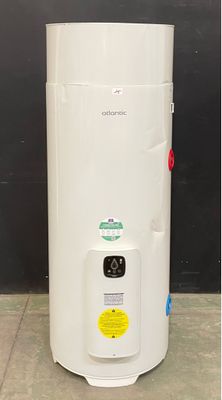 an image of a water heater on a tiled floor