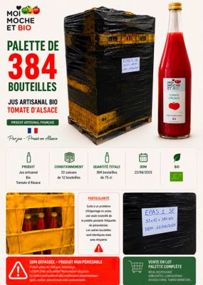 le site web d'une épicerie présentant une bouteille de vin et un carton de bouteilles