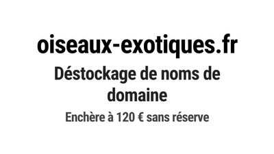 Nom de domaine oiseaux-exotiques.
