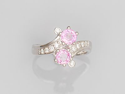 a pink sapphire and diamond ring