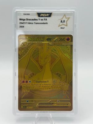 La carte Pokémon se trouve dans un étui en plastique transparent