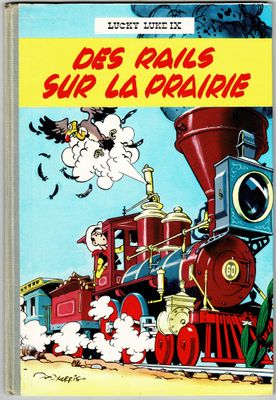 couverture d'une bande dessinée française représentant un train avec un personnage de dessin animé dessus