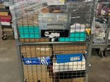 a cart that has many boxes in it