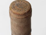 a close up of a bottle of wine with a label on it