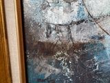 a picture of a painting of a man on a cell phone
