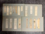 a book with a lot of old papers on it