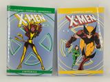 two covers of the classic x - men comic books are on display