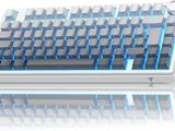 an image of a computer keyboard on a white surface