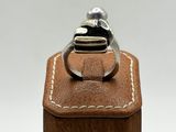 sterling silver ring with black onyxor and white onyxor beads