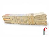 a lot of books stacked on top of each other