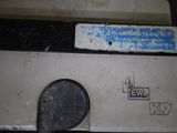 a close up of a machine with a label on it