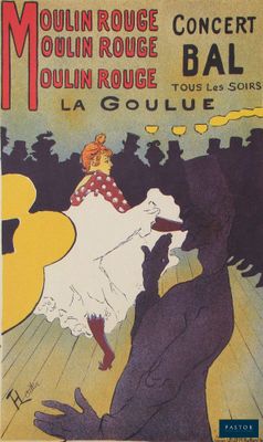 une affiche annonçant un concert organisé à l'occasion du bal du Moulinin Roue