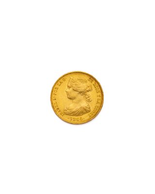 gros plan d'une pièce d'or sur fond blanc