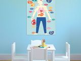 a picture of a child ' s room with a table and chairs