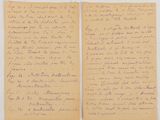 two pages of a handwritten letter with handwriting on them