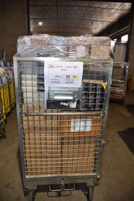 a cart that has a lot of items in it
