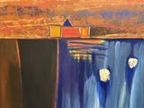 an image of a painting of a boat on a body of water
