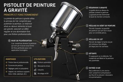 a picture of a spray gun with instructions on it