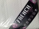 a white mattress with a black and white label on it